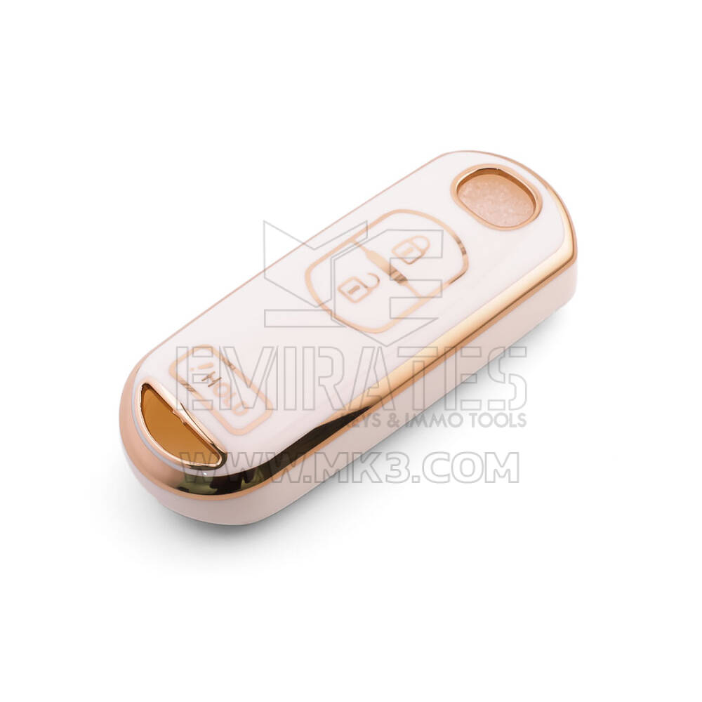 Nueva funda de repuesto Nano de alta calidad para llave remota Mazda de 3 botones, color blanco MZD-A11J3B | Emirates Keys