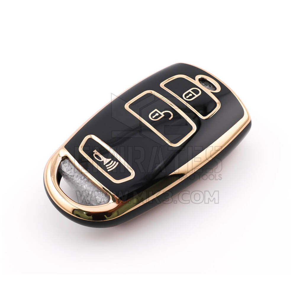 Nouvelle coque Nano de rechange de haute qualité pour clé télécommande Kia 3 boutons couleur noire KIA-Q11J | Emirates Keys