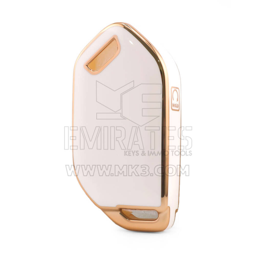 Housse Nano de haute qualité pour clé télécommande Kia 4 boutons couleur blanche KIA-S11J4