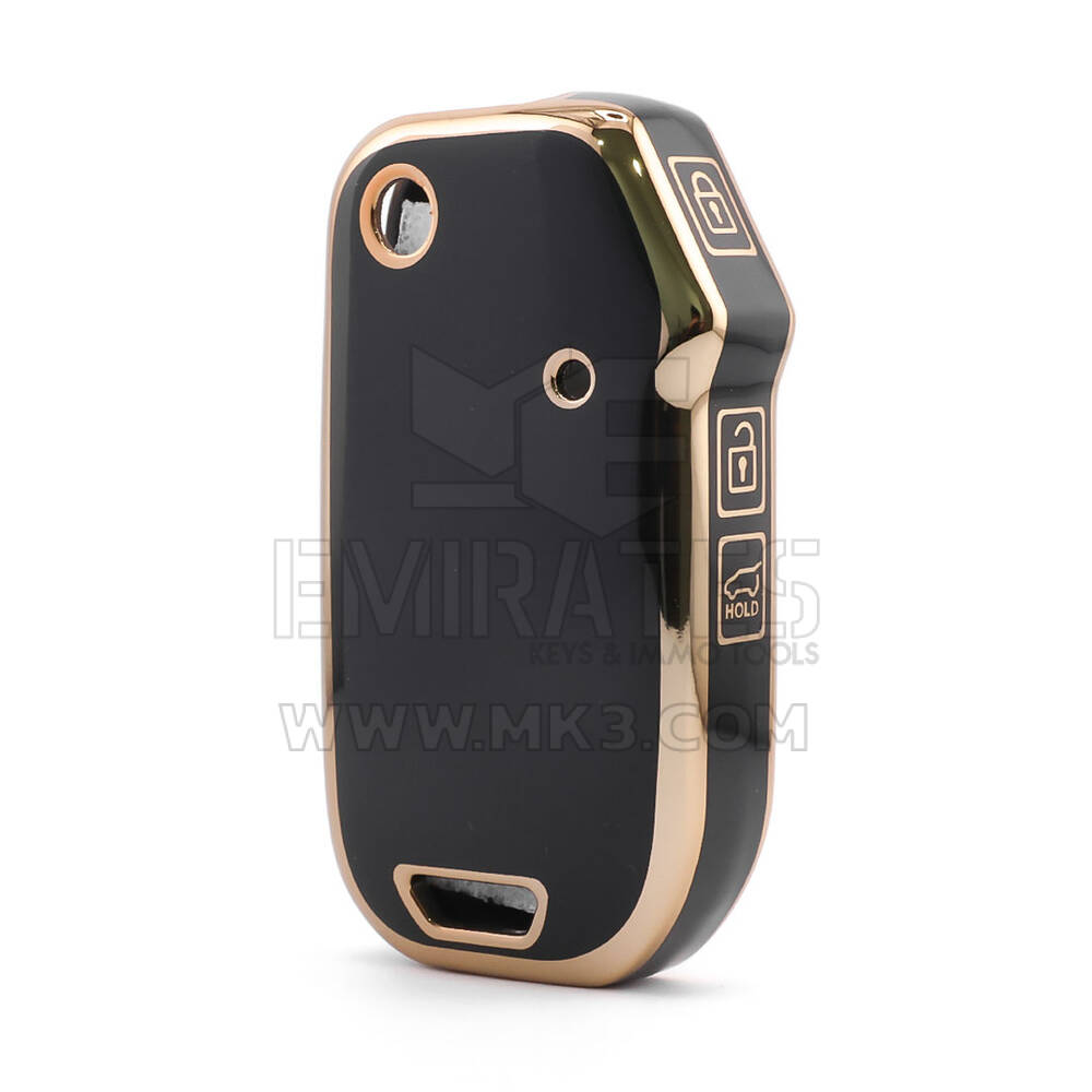 Housse Nano de haute qualité pour clé télécommande Kia 3 boutons couleur noire KIA-T11J3