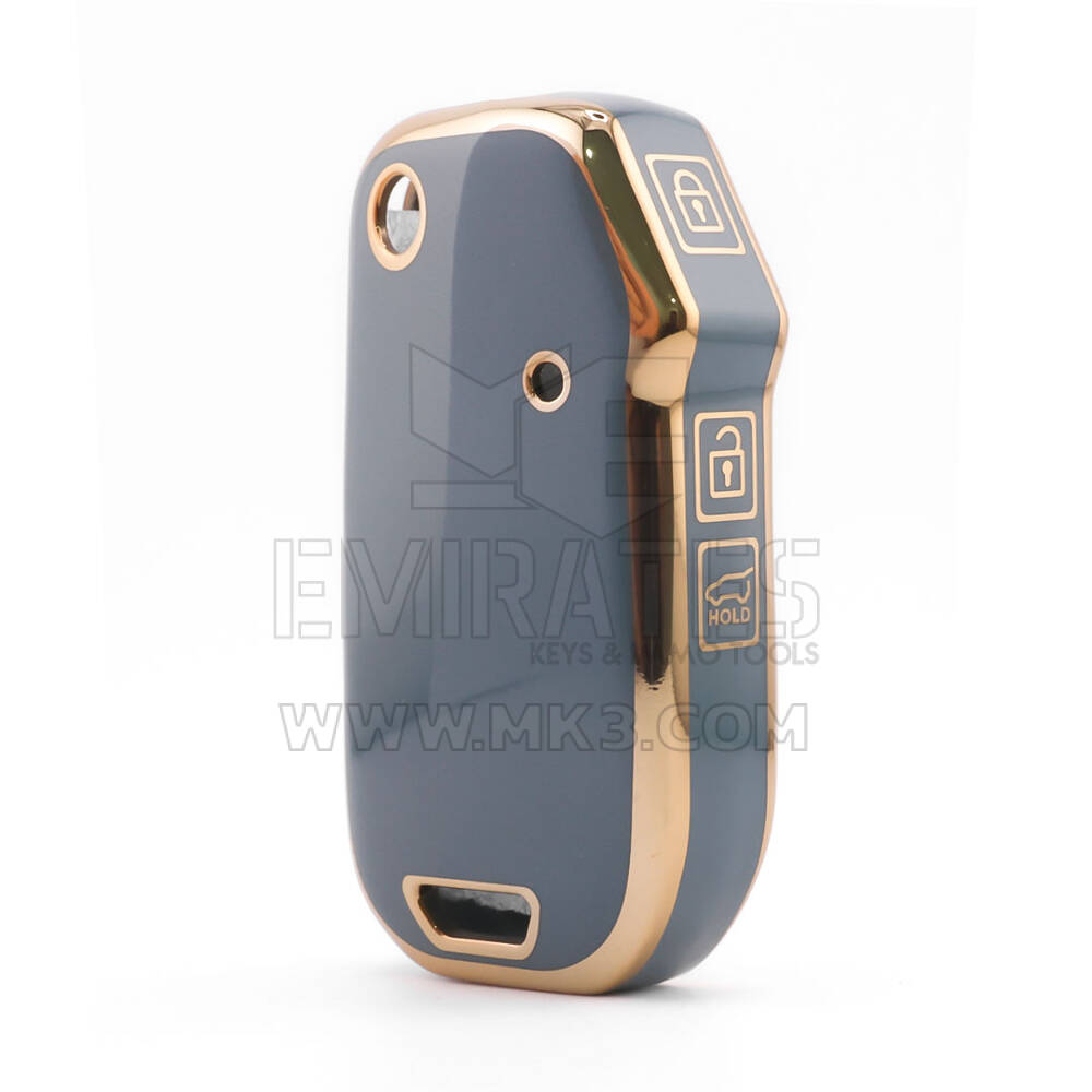 Housse Nano de haute qualité pour clé télécommande Kia 3 boutons couleur grise KIA-T11J3