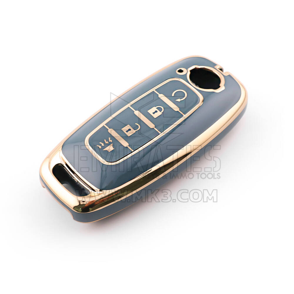 Nuova cover aftermarket nano di alta qualità per chiave telecomando Nissan a 4 pulsanti, colore grigio NS-C11J4A | Emirates Keys