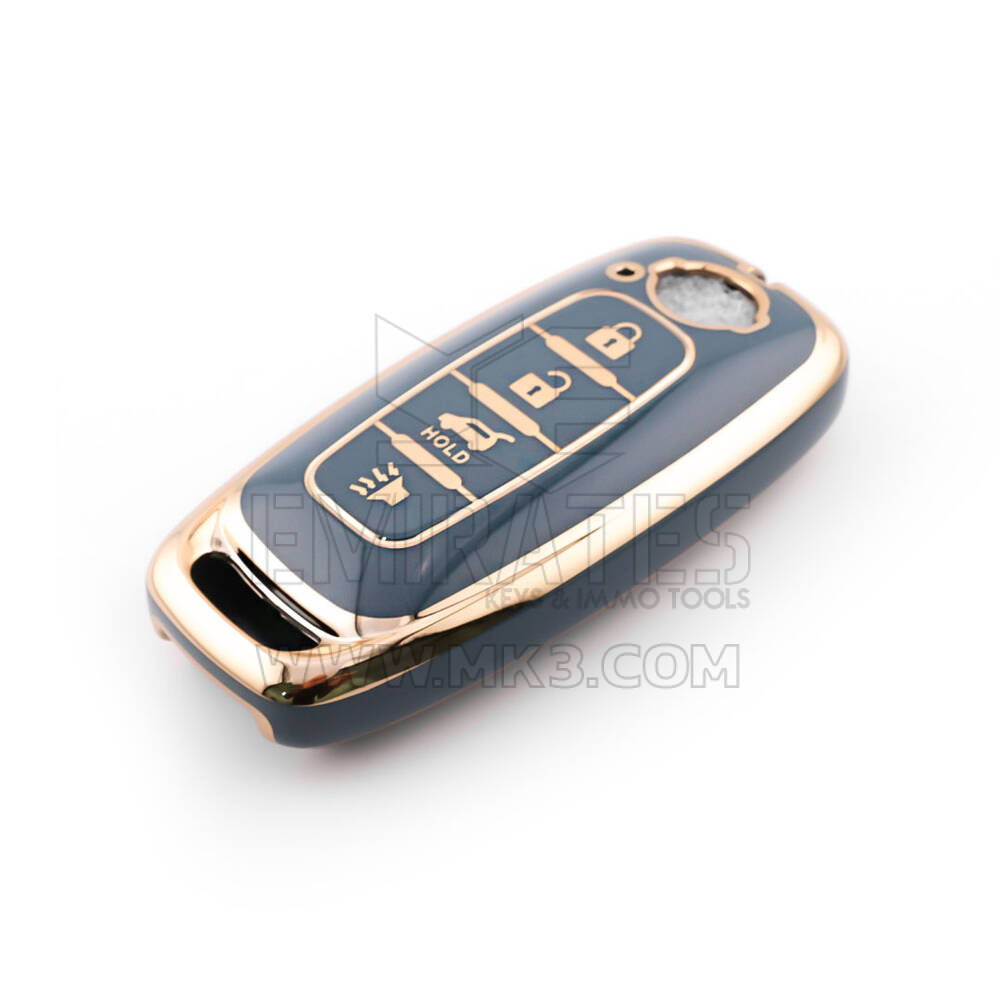 Nuova cover aftermarket nano di alta qualità per chiave telecomando Nissan a 4 pulsanti, colore grigio NS-C11J4B | Emirates Keys