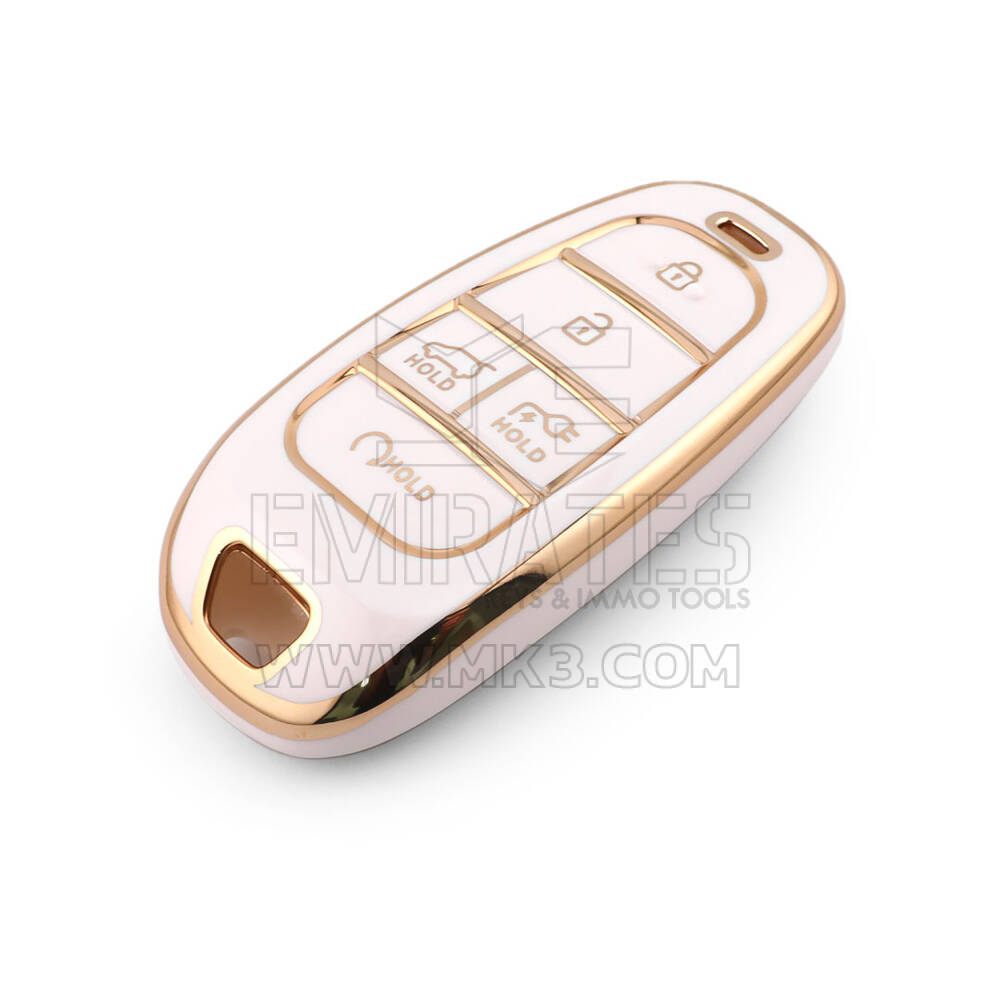 Nuova cover aftermarket nano di alta qualità per chiave telecomando Hyundai a 5 pulsanti, colore bianco HY-H11J5B | Emirates Keys