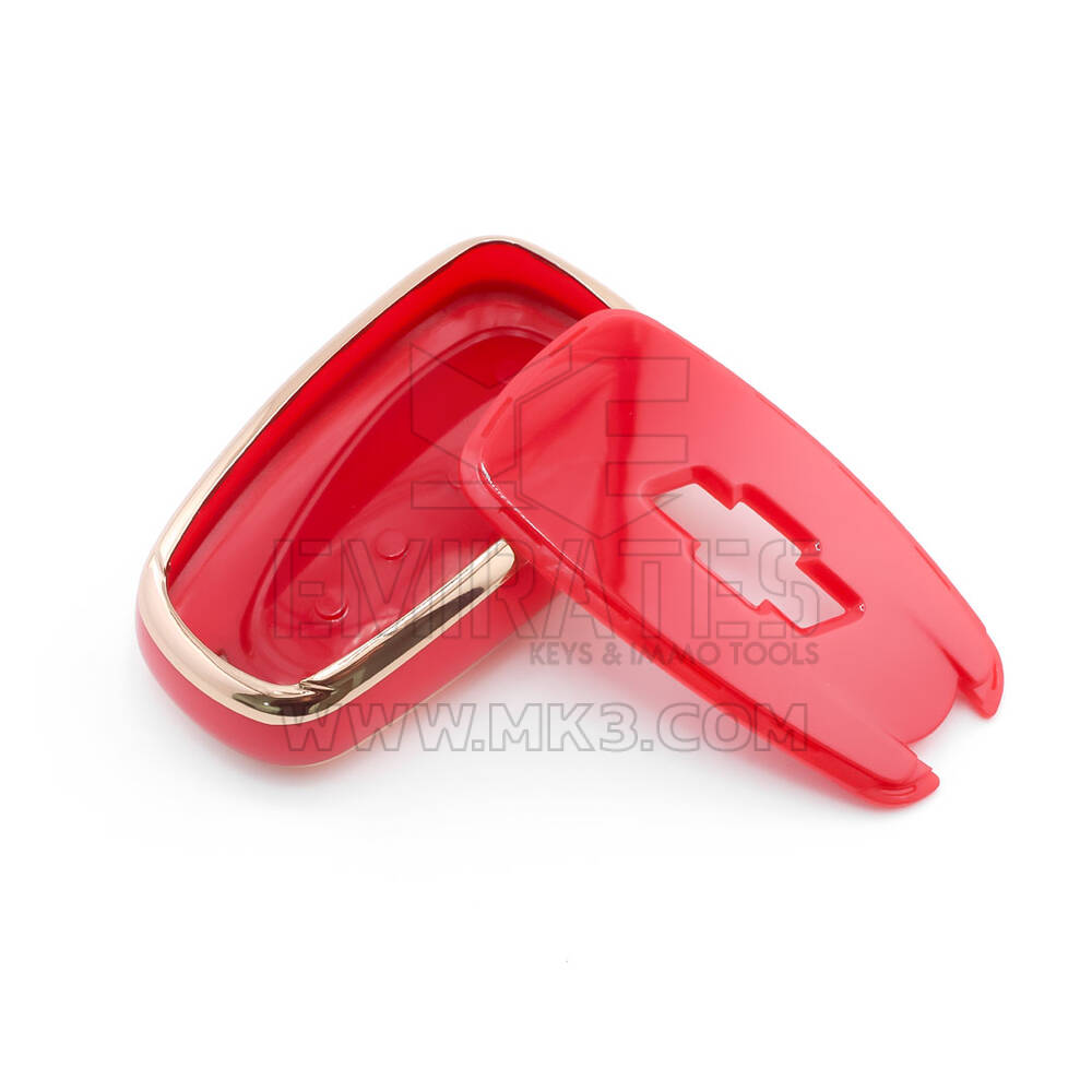 New Aftermarket Nano High Quality Cover For Chevrolet Remote Key 3 Button Red Color CRL-B11J3A | Emirates Keys