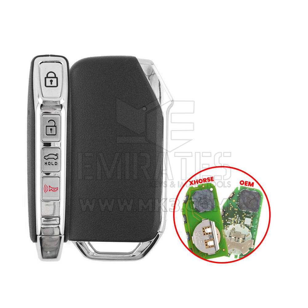 Kia Smart Remote Key Shell 3+1 Buttons Sedan Trunk for Xhorse Board XZKA82EN And OEM 6A Type