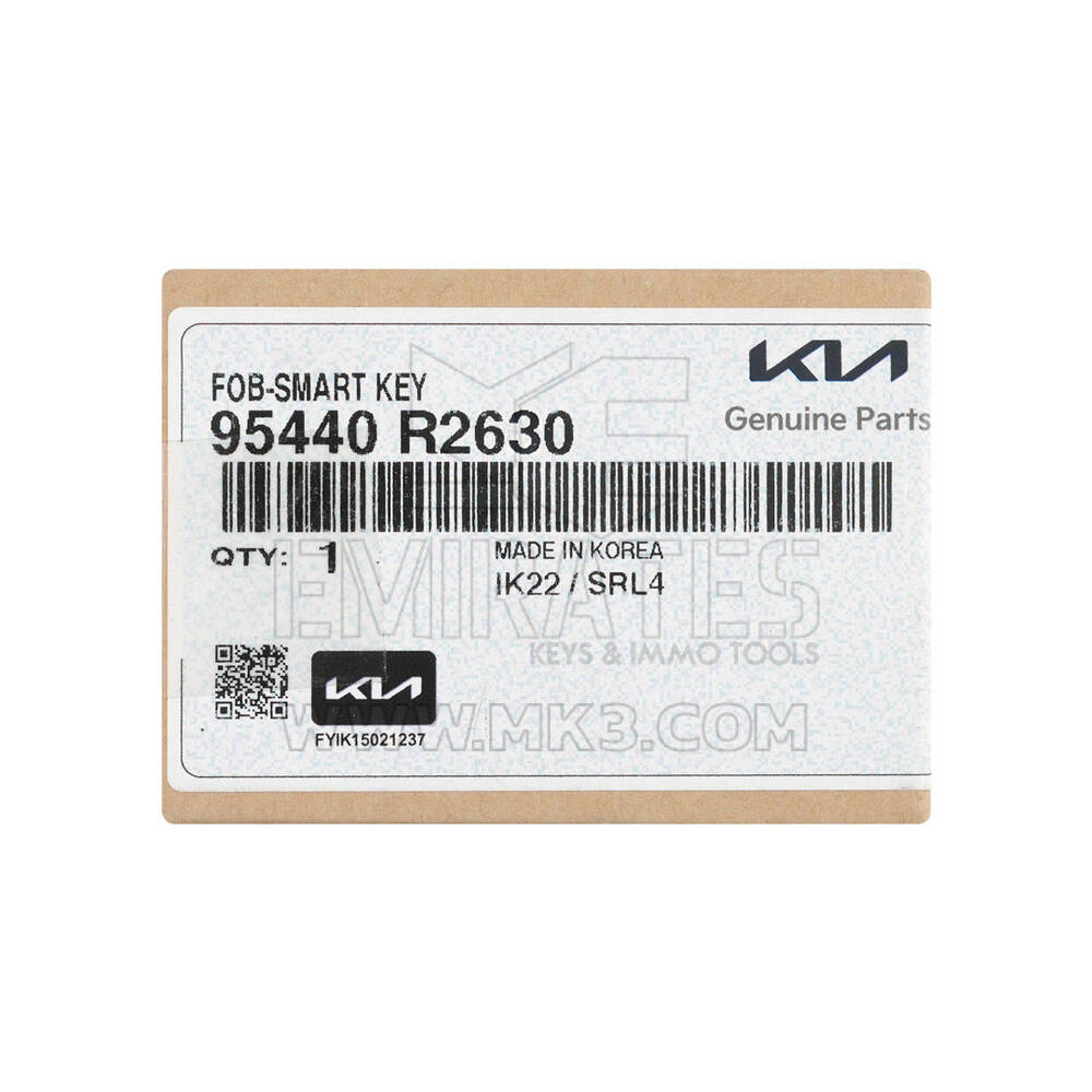 New Kia Sportage 2023 Genuine / OEM Smart Remote Key 3 Buttons 433MHz OEM Part Number: 95440-R2630, 95440R2630 | Emirates Keys