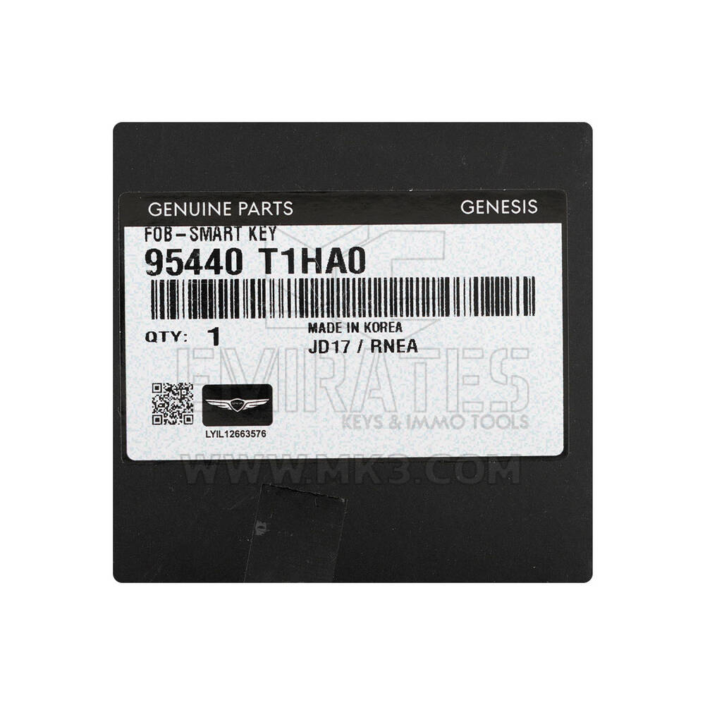 New Genesis G80 2025 Genuine / OEM Smart Remote Key 4 Buttons 433MHz OEM Part Number: 95440-T1HA0, 95440T1HA0  | Emirates Keys