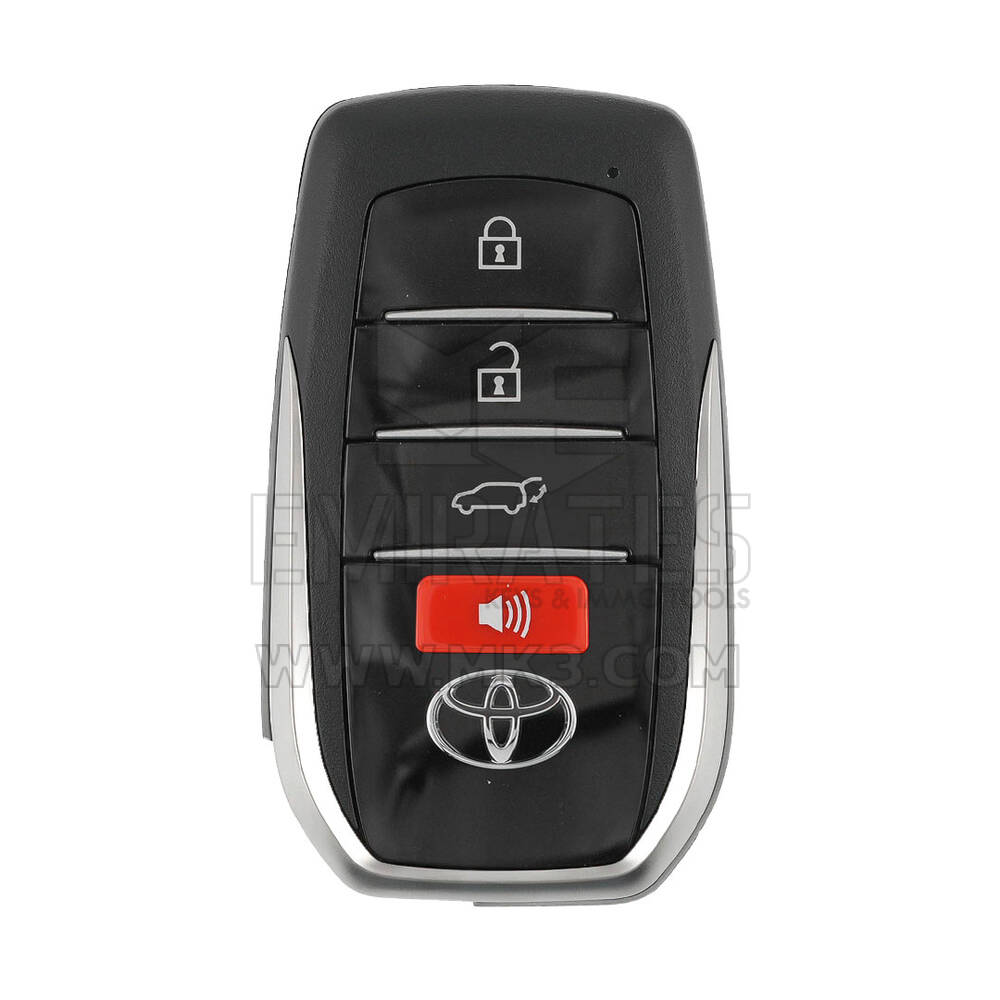 Toyota Smart Remote Key Shell 3+1 Buttons Chrome Sides BA Type | MK3