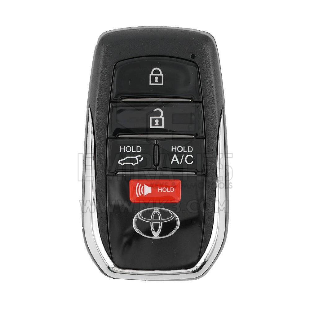 Toyota Rav4 Smart Remote Key Shell 4+1 Buttons Chrome Sides BA Type | MK3