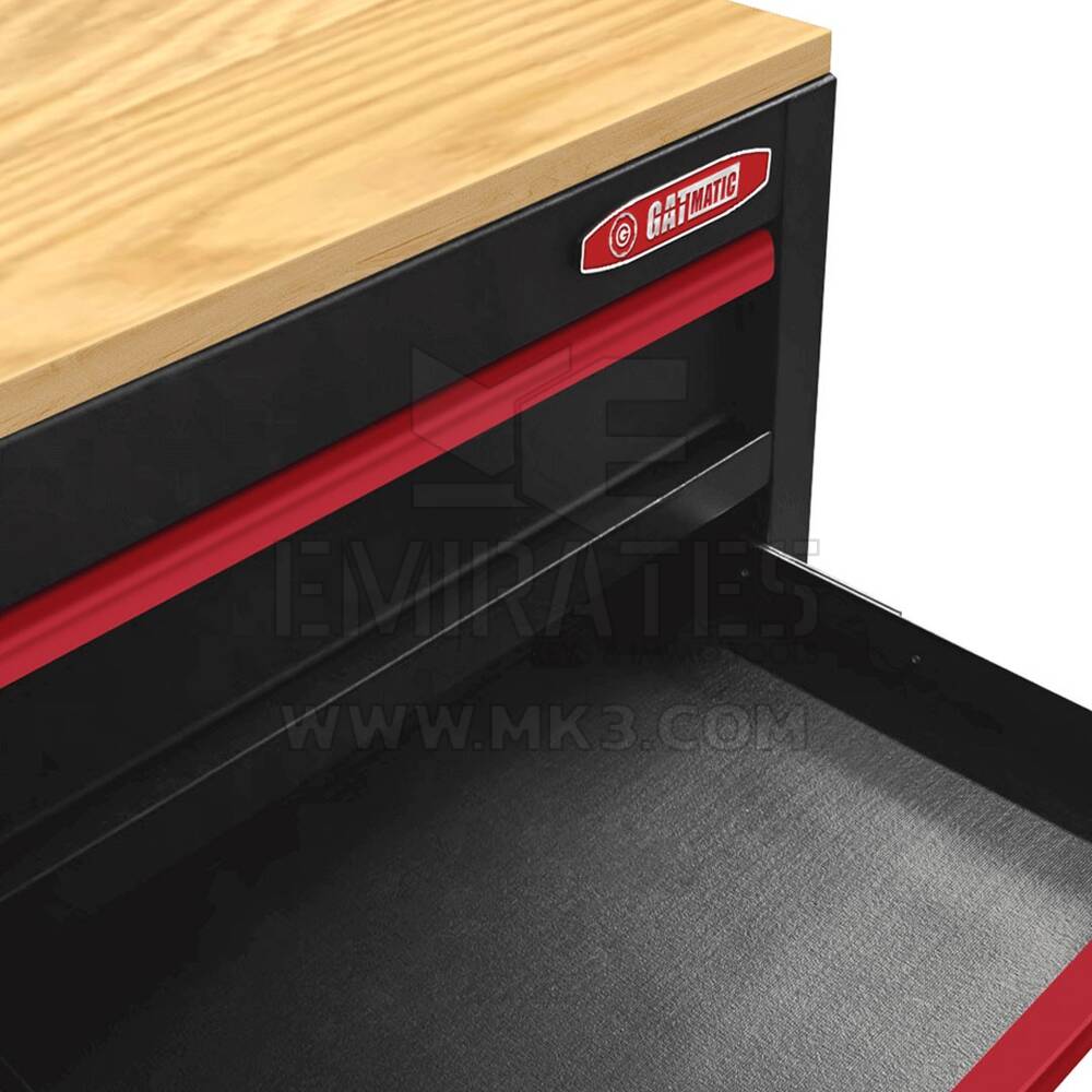 New GATmatic GEC905 Wood Worktop Tool Cabinet With Heavy-duty Casters Is Made From Strong Steel Which Is Covered By Powder Coating Finish | Emirates Keys