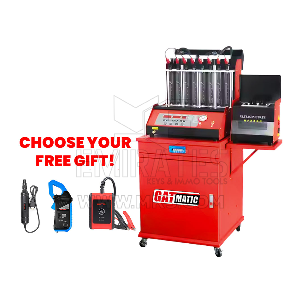 GATmatic GI810H 8-Cylinder Supports EFI Gasoline Injector Cleaner Machine With Gift