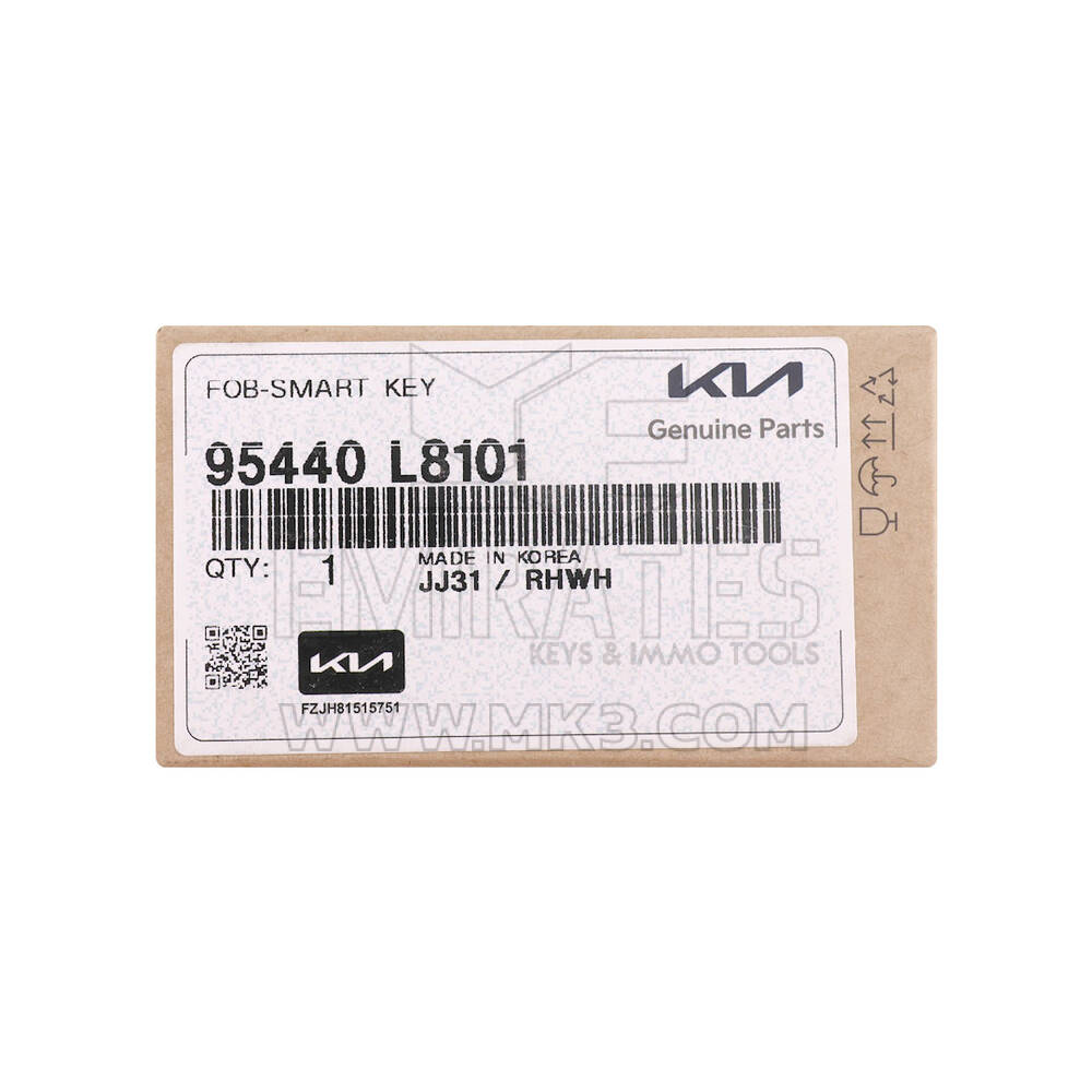 New Kia K8 2023 Genuine / OEM Smart Remote 4 Buttons 433MHz OEM Part Number: 95440-L8101, 95440L8101 | Emirates Keys
