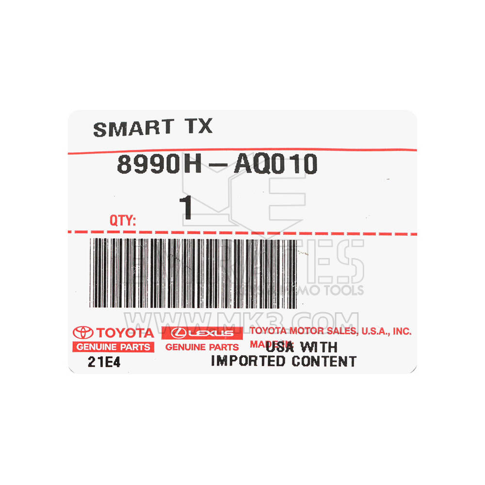 New Toyota Camry 2023 Genuine / OEM Smart Remote Key 3+1 Buttons 314.35/ 312.11MHz OEM Part Number: 8990H-AQ010, 8990HAQ010 | Emirates Keys