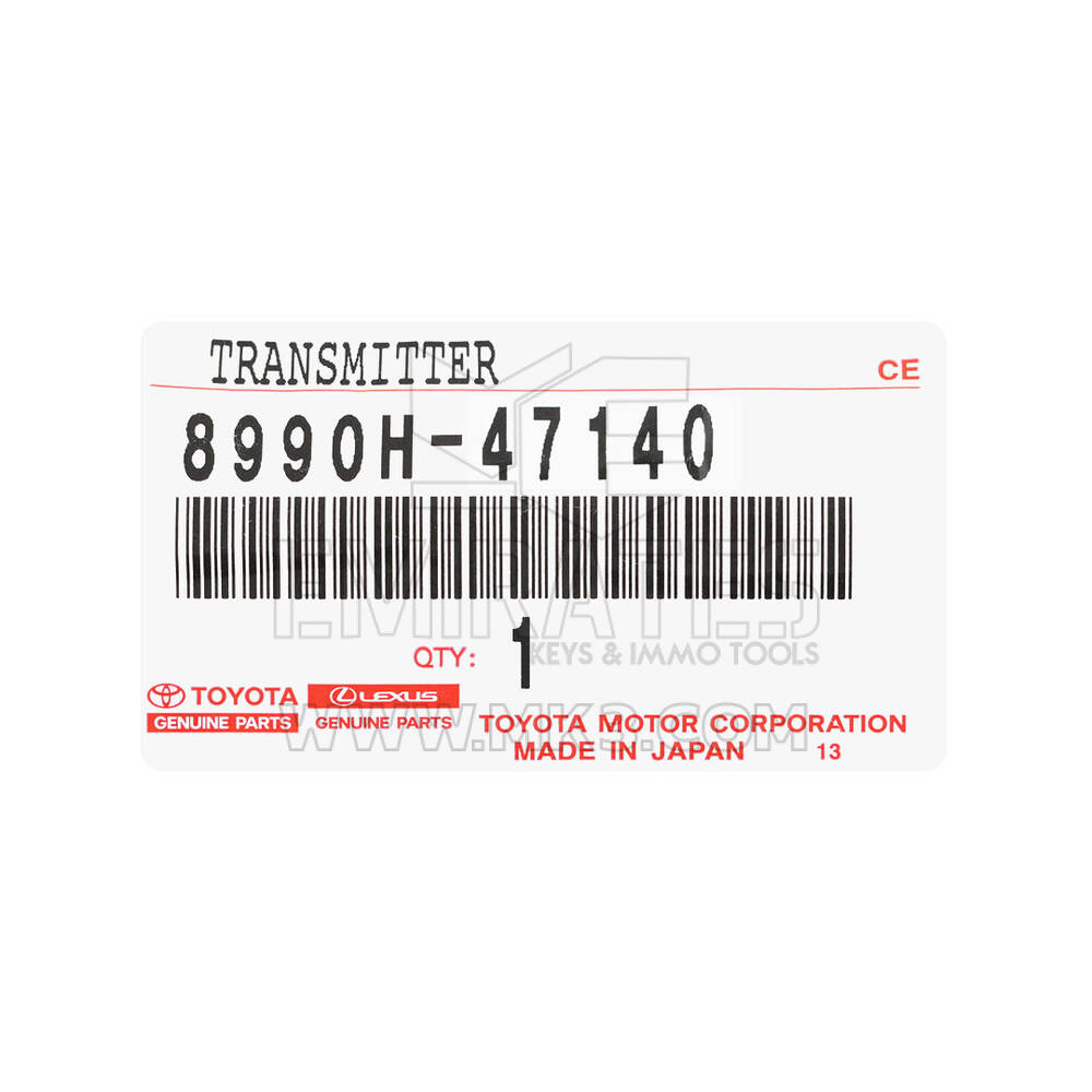 New Toyota Prius 2024 Genuine / OEM Smart Remote Key 3+1 Buttons 315MHz OEM Part Number: 8990H-47140, 8990H47140 | Emirates Keys