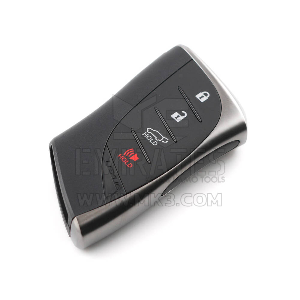 مفتاح ريموت ذكي أصلي/مُصنّع من قِبل الشركة المصنعة لسيارة لكزس UX250 الجديدة (2020-2024)، 3 أزرار + زر واحد، تردد 314.35/312.11 ميجاهرتز، رقم القطعة الأصلي: 8990H-76591 / 8990H-76590 / 8990H-76610 / 8990H-76020 | مفاتيح الإمارات