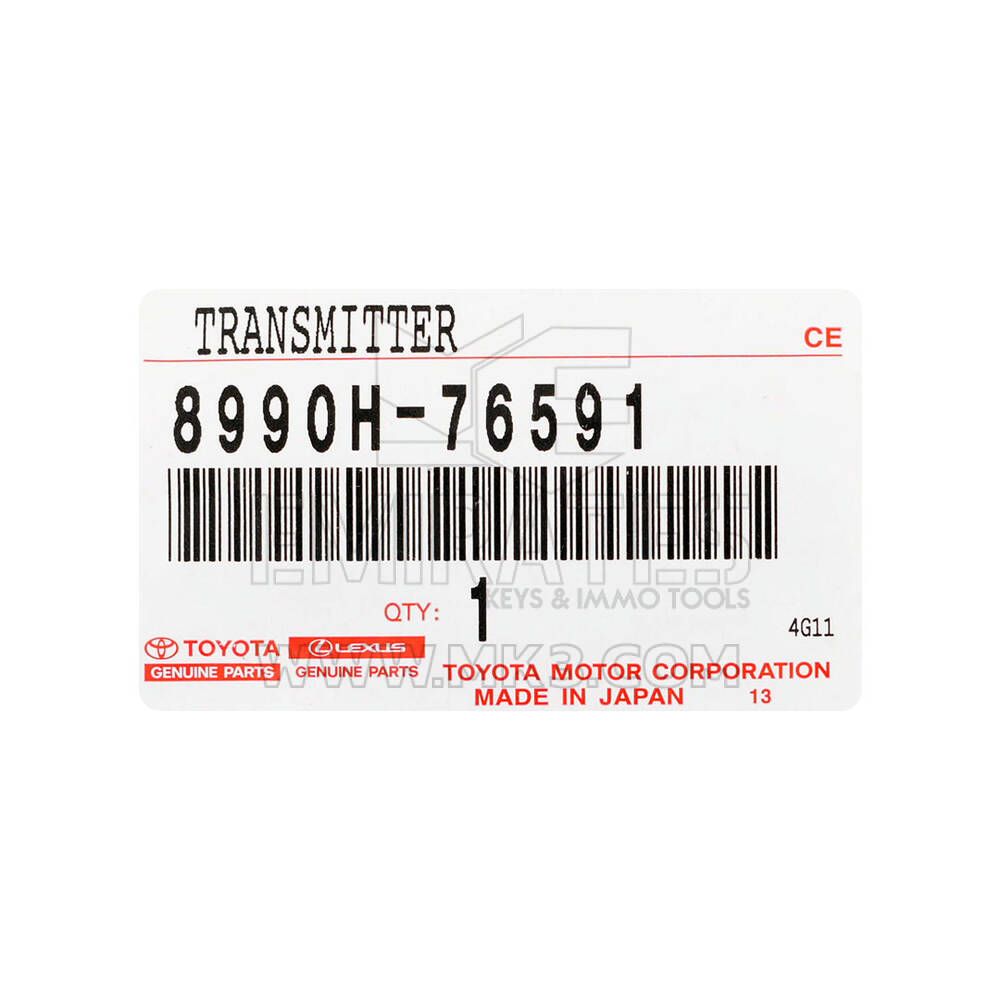 New Lexus UX250 2020-2024 Genuine / OEM Smart Remote Key 3+1 Buttons 314.35/312.11MHz OEM Part Number: 8990H-76591 / 8990H-76590 / 8990H-76610 | Emirates Keys