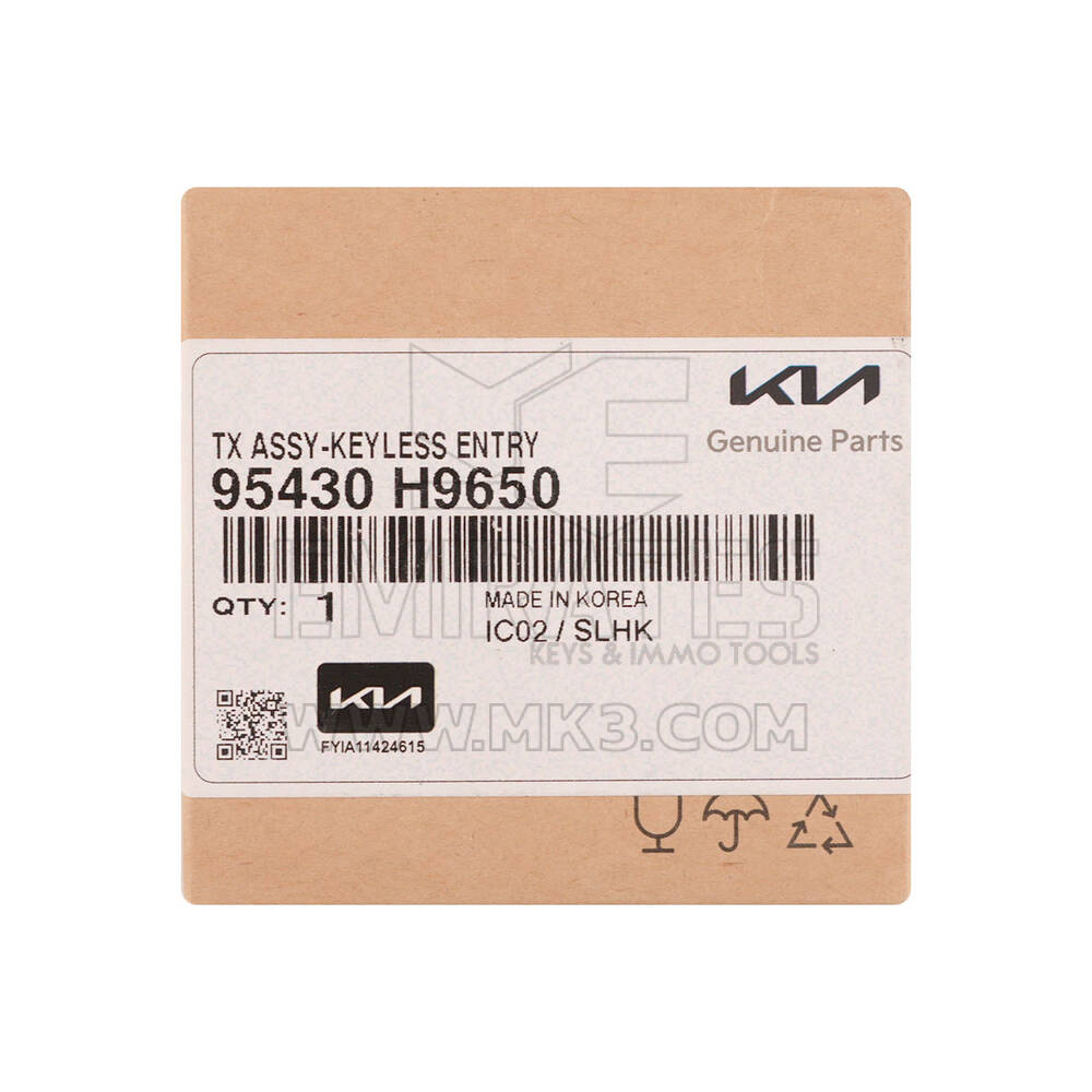 New KIA Rio 2023 Genuine / OEM Flip Remote Key 3 Buttons 433MHz OEM Part Number: 95430-H9650, 95430H9650 - FCC ID: SYEC3TX1611 | Emirates Keys