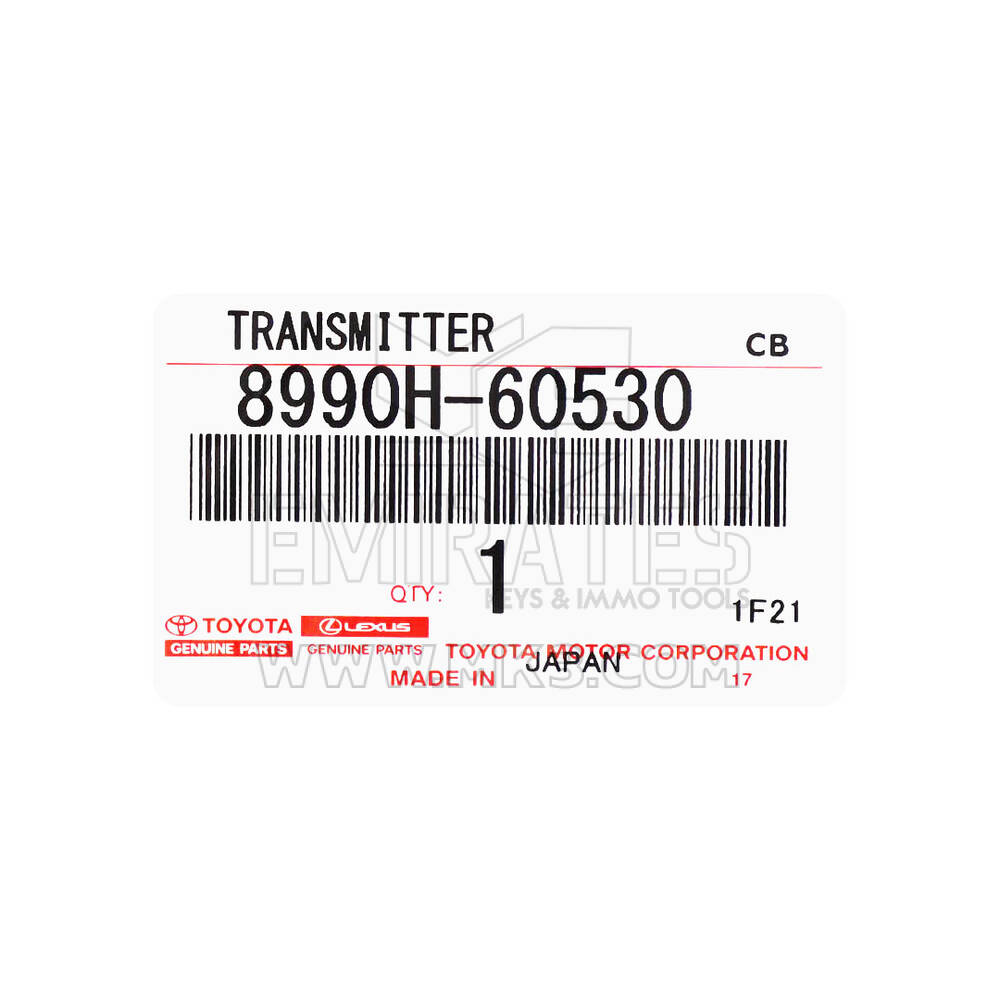 Novo Toyota Land Cruiser 2022-2024, Chave Remota Inteligente Original/OEM, 3+1 Botões, 433,58/434,42 MHz, Número da Peça OEM: 8990H-60530 / 8990H-60531 / 8990H-60532 | Chaves Emirates