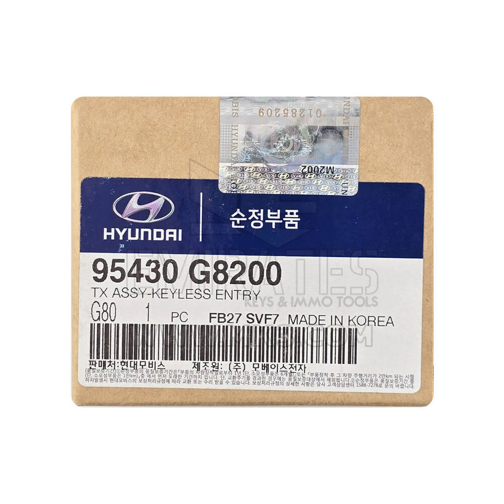 Chiave telecomando a conchiglia originale/OEM per Hyundai Grandeur 2021, 3+1 pulsanti, 433 MHz, codice OEM: 95430-G8200, 95430-G8200 | Emirates Keys