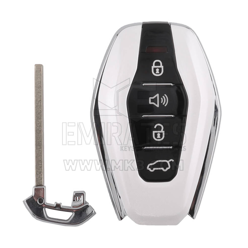 Used Jetour Original Smart Remote Key 3+1 Buttons 433MHz 4A Chip White Color High Quality Best Price | Emirates Keys