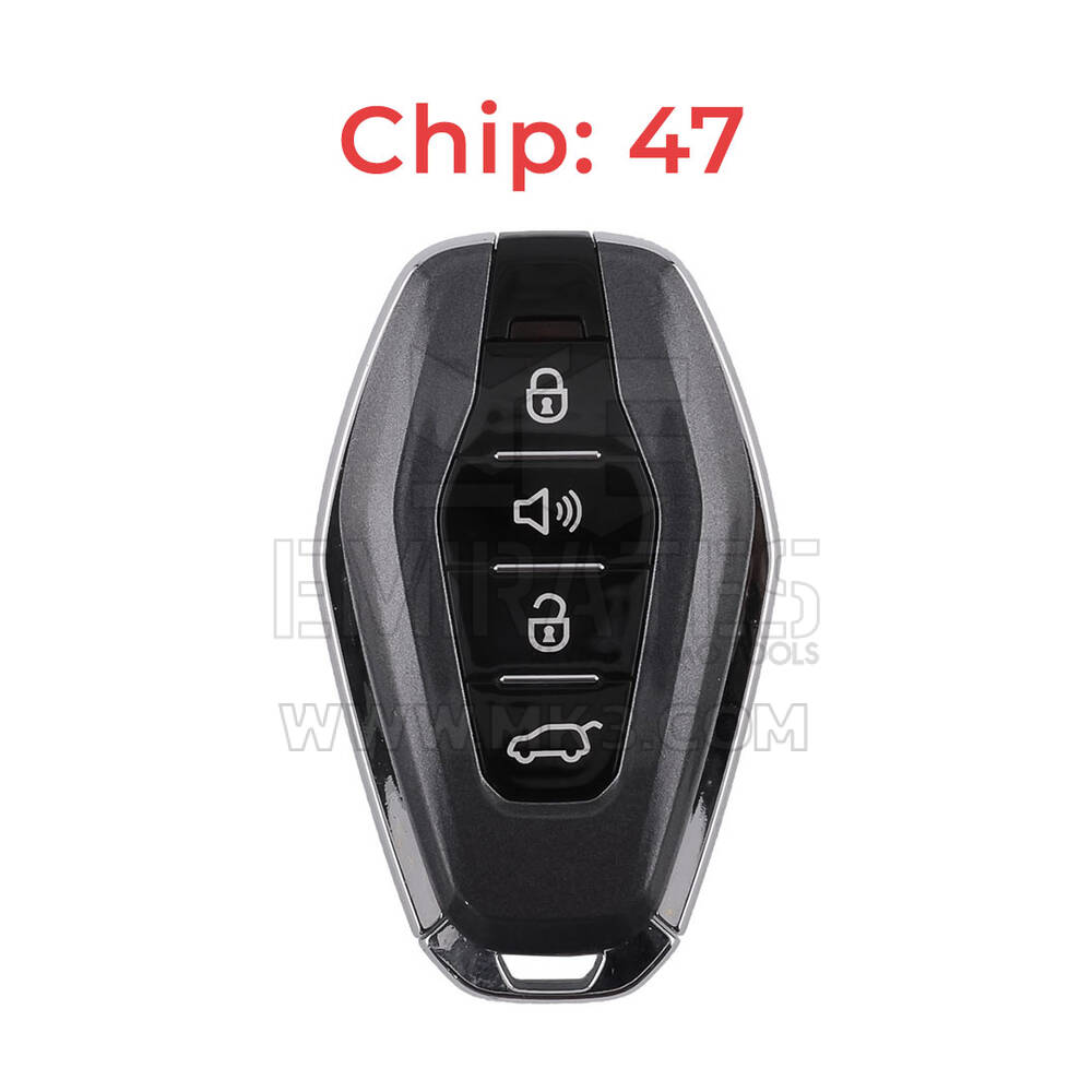 Jetour Original Smart Remote Key 3+1 Buttons 433MHz 47 Chip Black Color