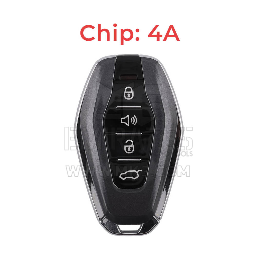 Jetour Original Smart Remote Key 3+1 Buttons 433MHz 4A Chip Black Color