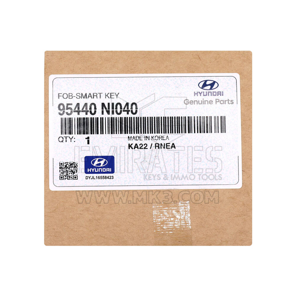 New Hyundai IONIQ 2024 Genuine / OEM Smart Remote Key 4 Buttons 433MHz OEM Part Number: 95440-NI040, 95440NI040 | Emirates Keys
