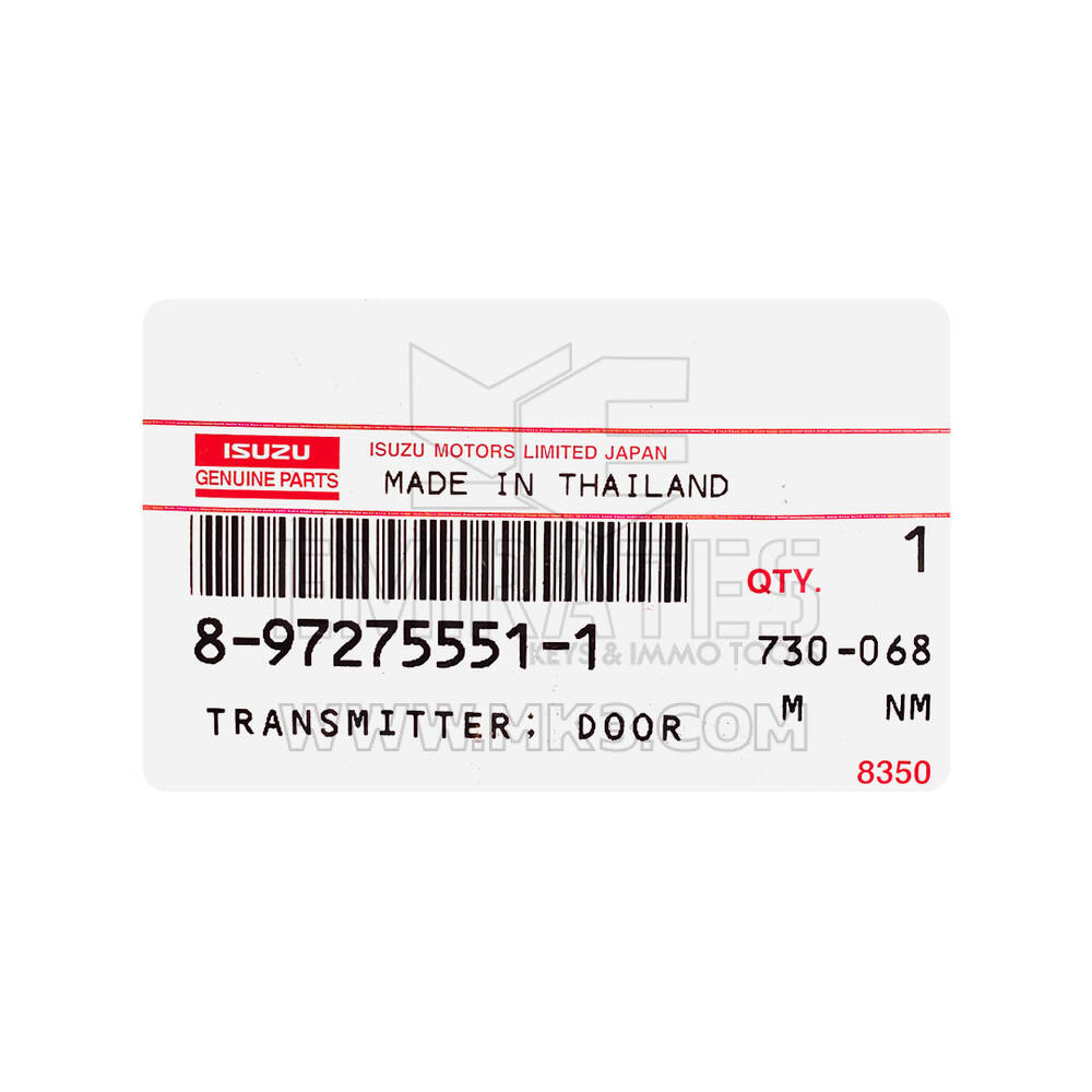 New Isuzu Genuine / OEM Smart Remote Key 2 Buttons 433MHz OEM Part Number: 8-97275551-1 | Emirates Keys