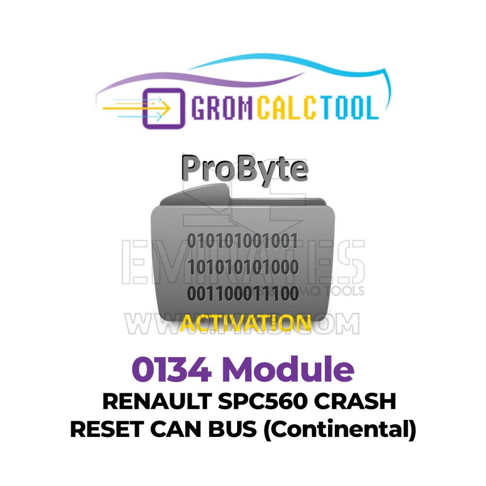 Módulo GromCalcTool 0134 Renault SPC560 Crash Reset CAN BUS (Continental)