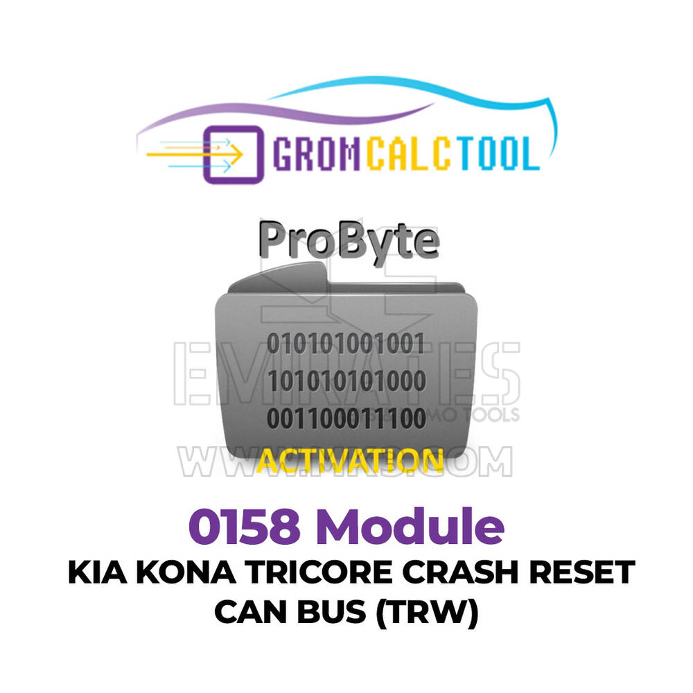 GromCalcTool 0158 Modulo KIA KONA TRICORE CRASH RESET CAN BUS (TRW)