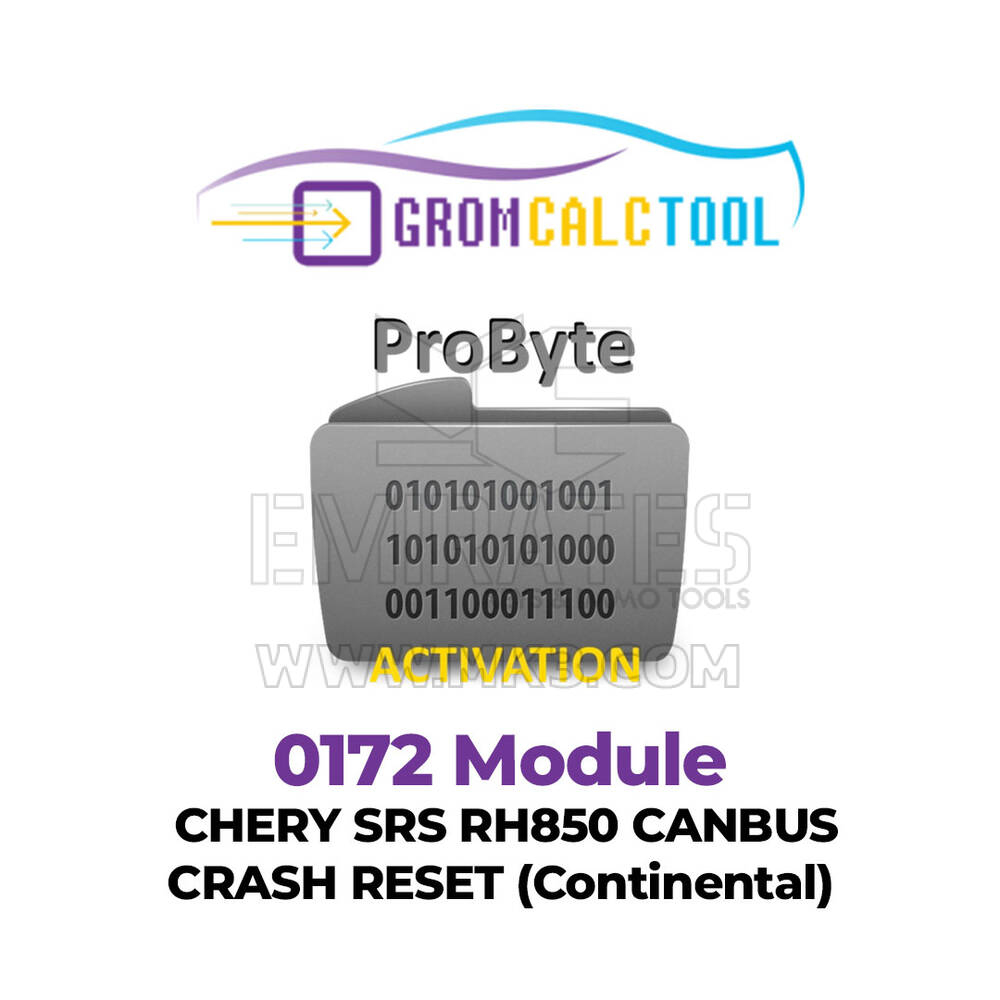 Module GromCalcTool 0172 CHERY SRS RH850 CANBUS CRASH RESET (Continental)