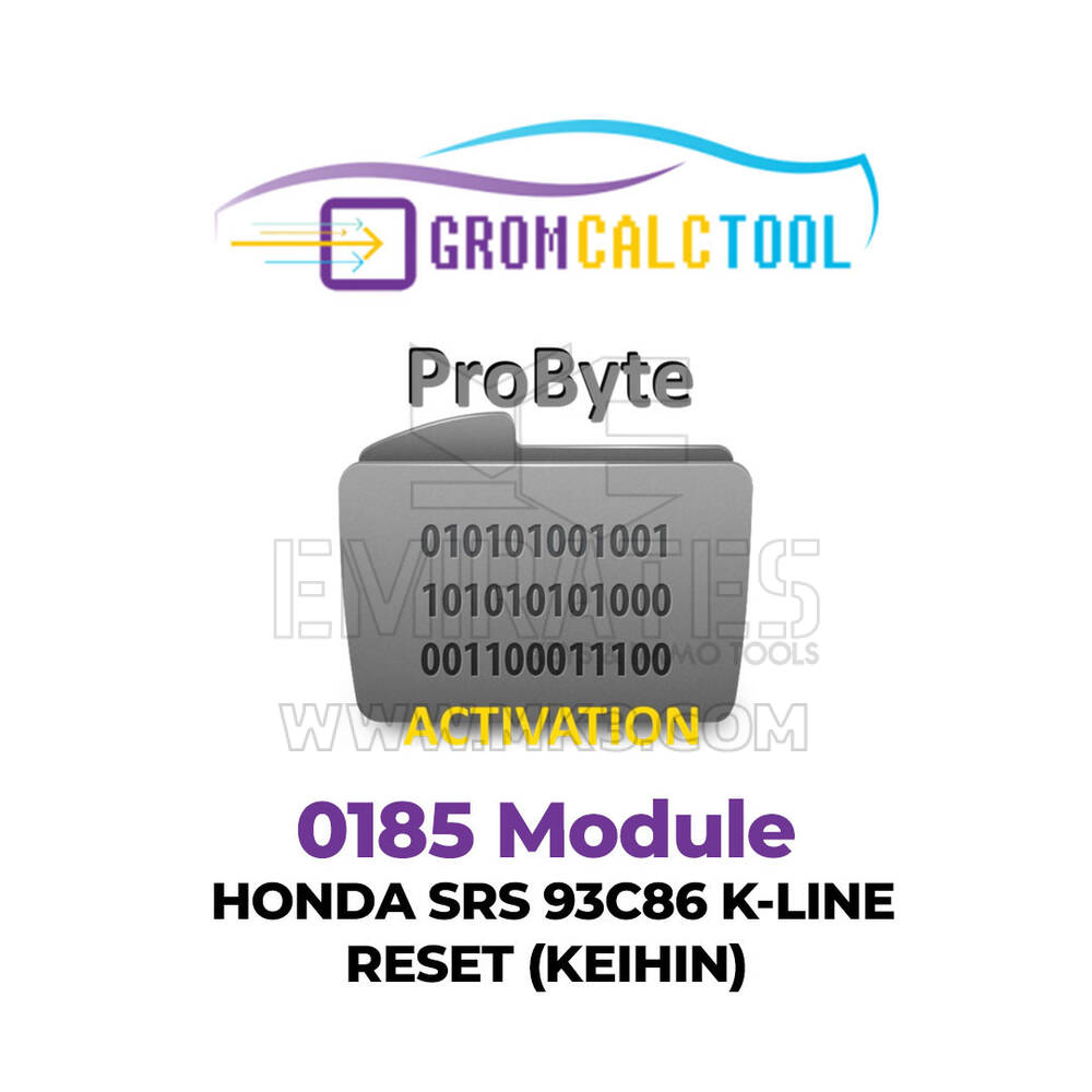 Module GromCalcTool 0185 RÉINITIALISATION DE LA LIGNE K HONDA SRS 93С86 (KEIHIN)