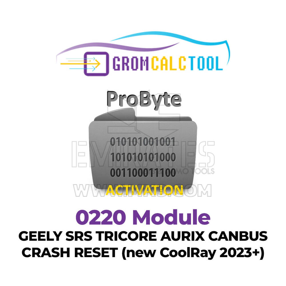 GromCalcTool 0220 Module GEELY SRS TRICORE AURIX CANBUS CRASH RESET (New CoolRay 2023+)