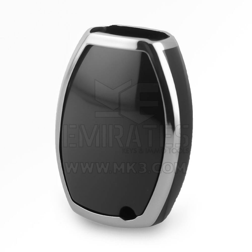 غطاء نانو لمفتاح ريموت مرسيدس بنز A11Y2 | MK3، زرين، إطار فضي أسود