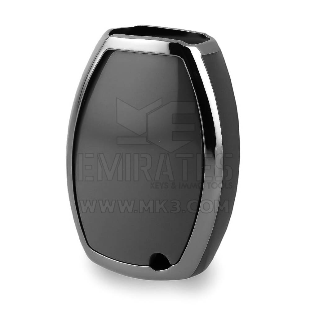 Mercedes Uzaktan Anahtar 2 Düğmeli Koyu Gri Gümüş Çerçeve Benz-A11Y2 için Nano Kılıf | MK3
