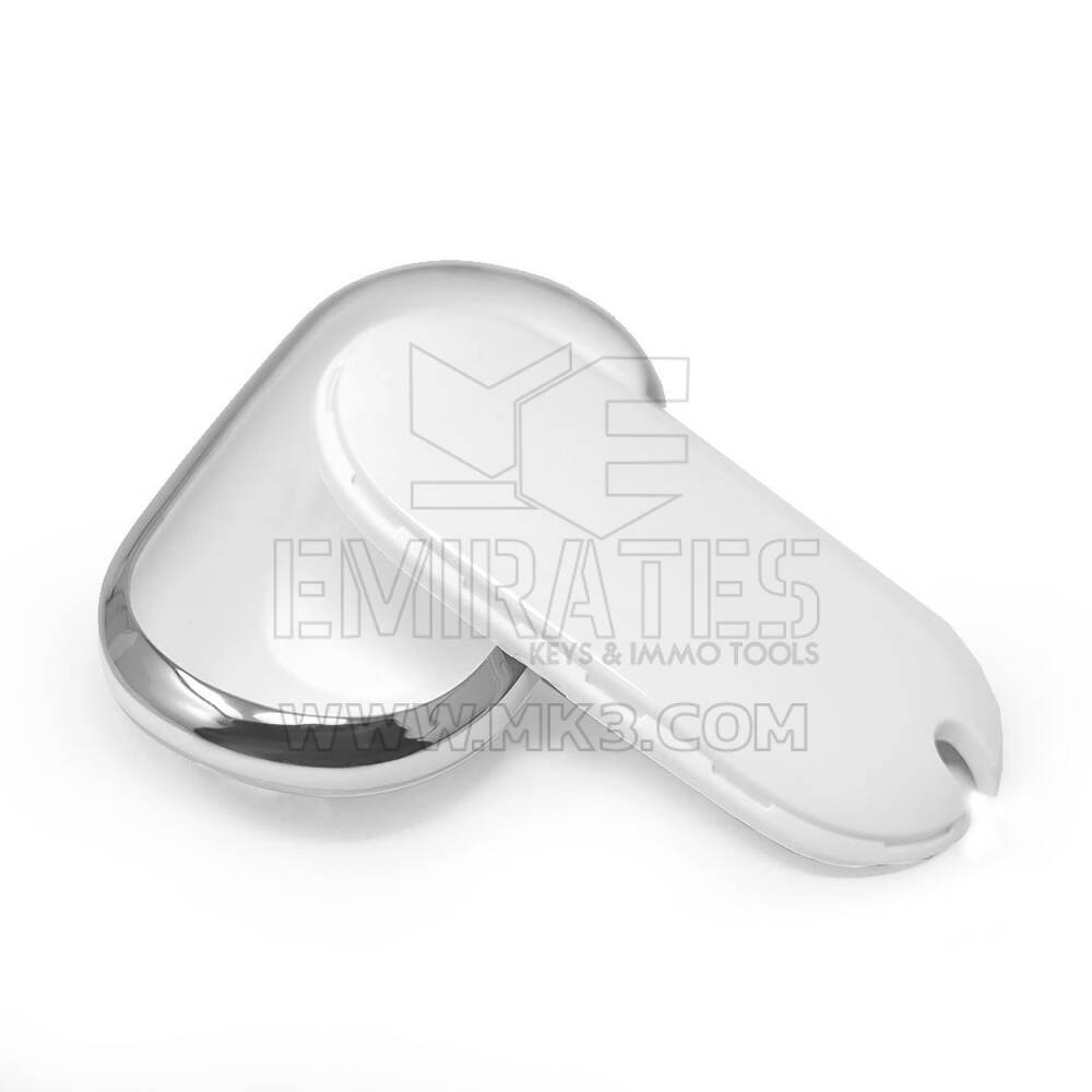New Aftermarket Nano High Quality Cover For Mercedes Remote Key 3 Button White Color Silver Frame Benz-C11Y | Emirates Keys
