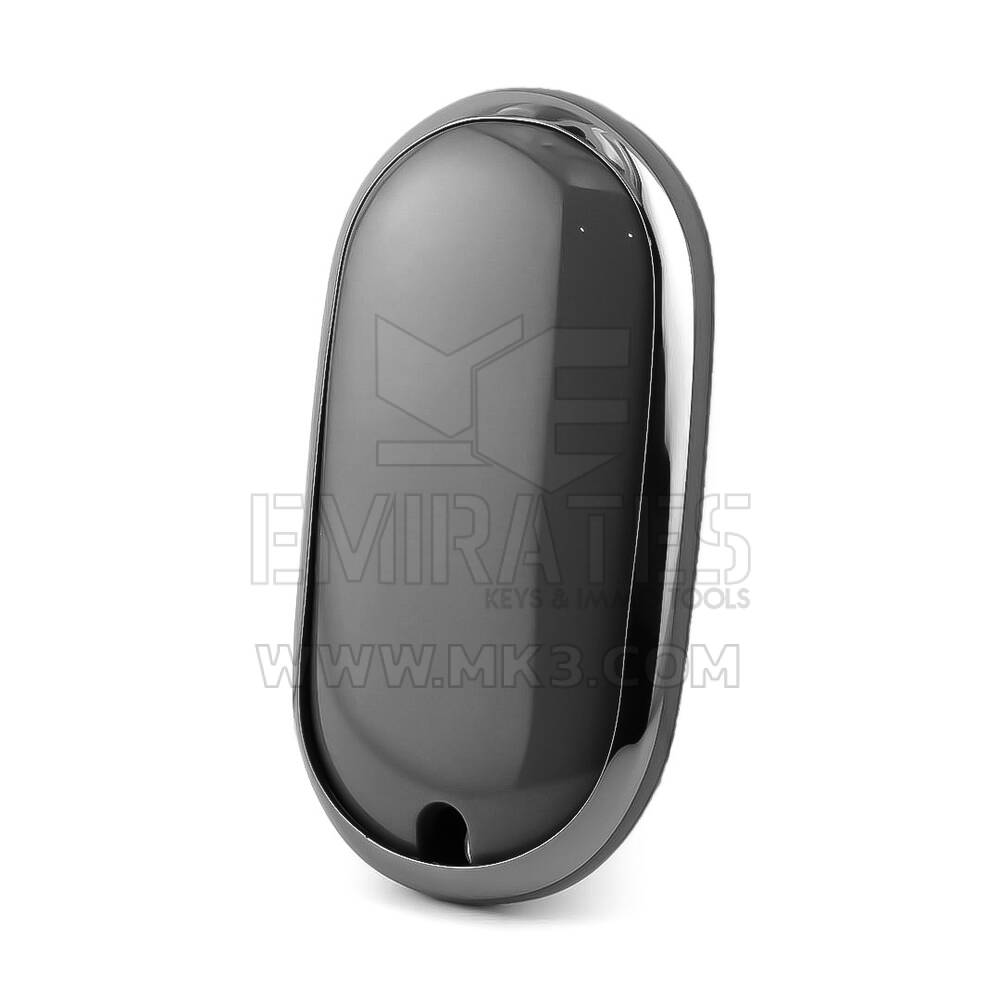 Coque Nano pour télécommande Mercedes 3 boutons, gris foncé, cadre argenté, Benz-C11Y | MK3