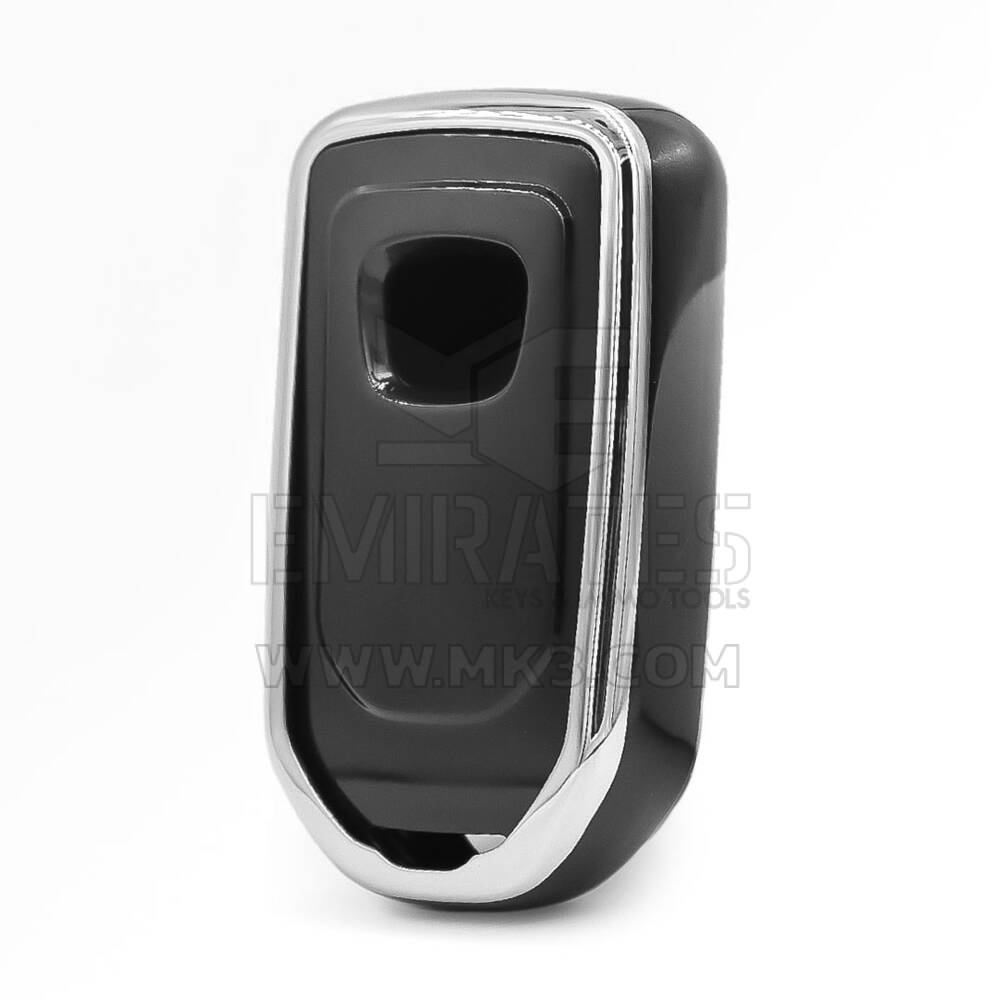 Coque Nano pour télécommande Honda 2 boutons, noire, cadre argenté, HD-A11Y2 | MK3