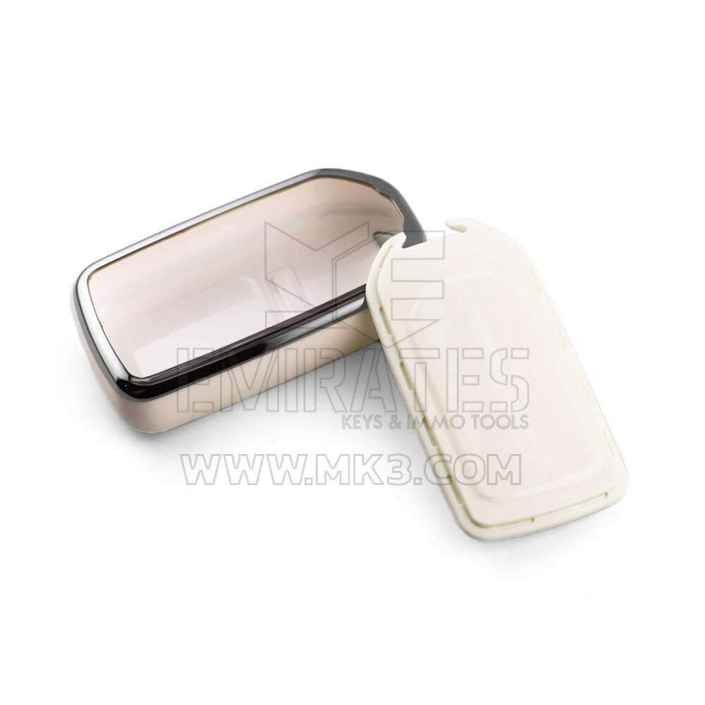 Coque Nano de rechange de haute qualité pour clé télécommande Honda 3 boutons, blanche, cadre argenté, HD-A11Y3A | Emirates Keys
