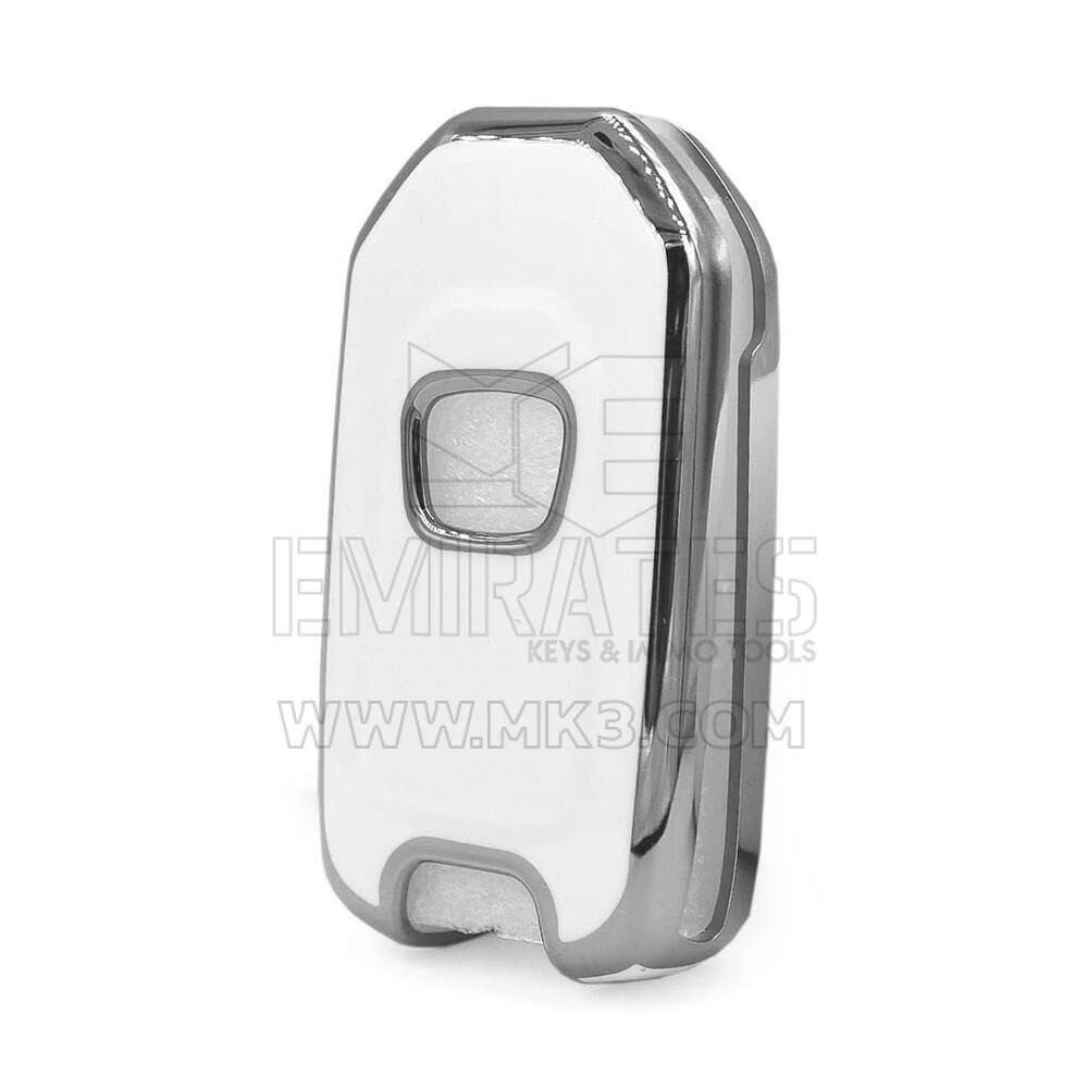 Coque Nano pour télécommande Honda 2 boutons, cadre argenté, couleur blanche, HD-B11Y2 | MK3