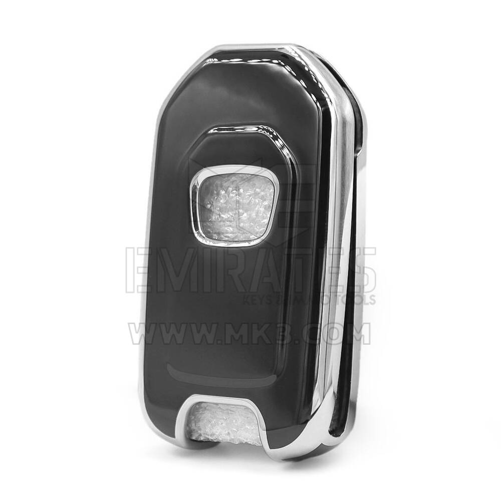Coque Nano pour télécommande Honda 3 boutons, noire, cadre argenté, HD-B11Y3 | MK3