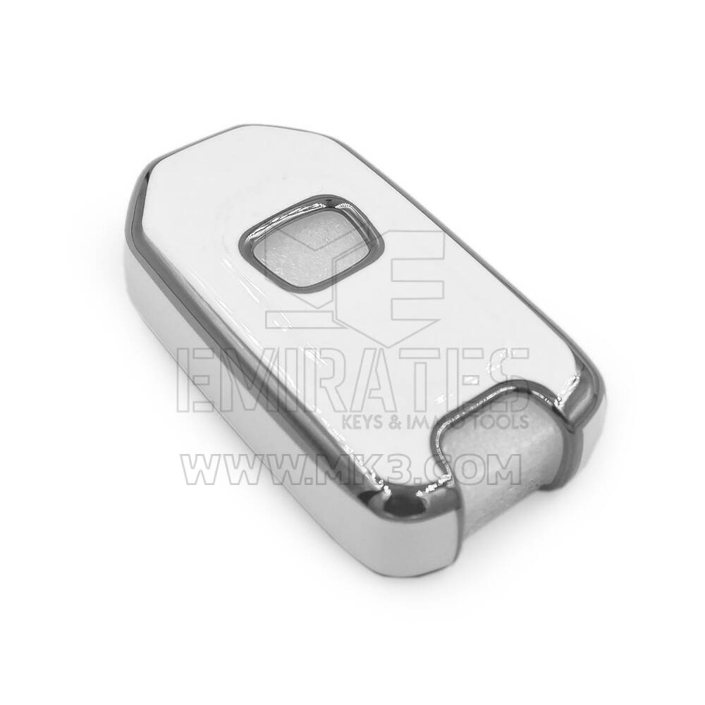New Aftermarket Nano High Quality Cover For Honda Remote Key 3 Button White Color Silver Frame HD-B11Y3 | Emirates Keys