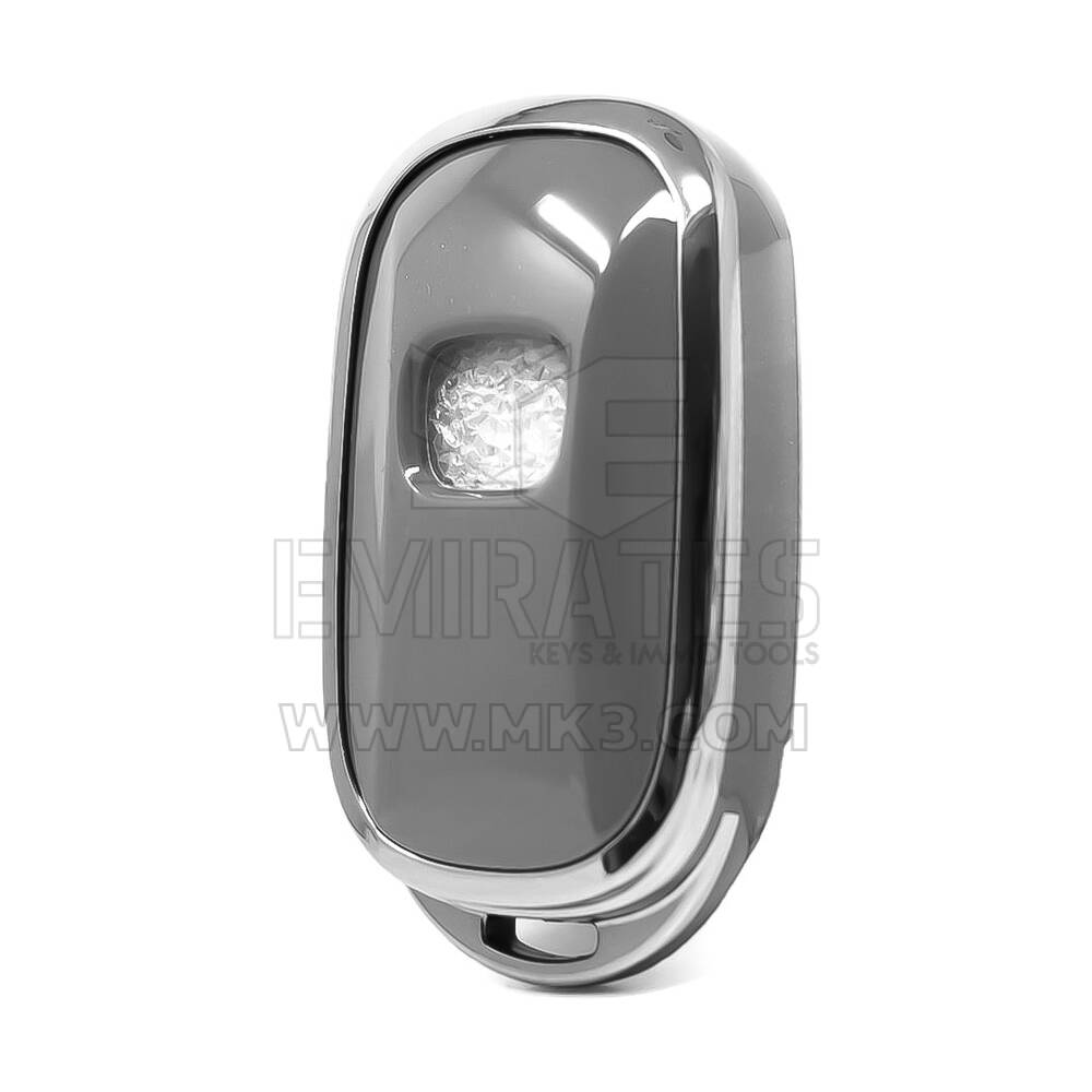 Coque Nano pour télécommande Honda 3 boutons, gris foncé, cadre argenté, HD-G11Y3A | MK3