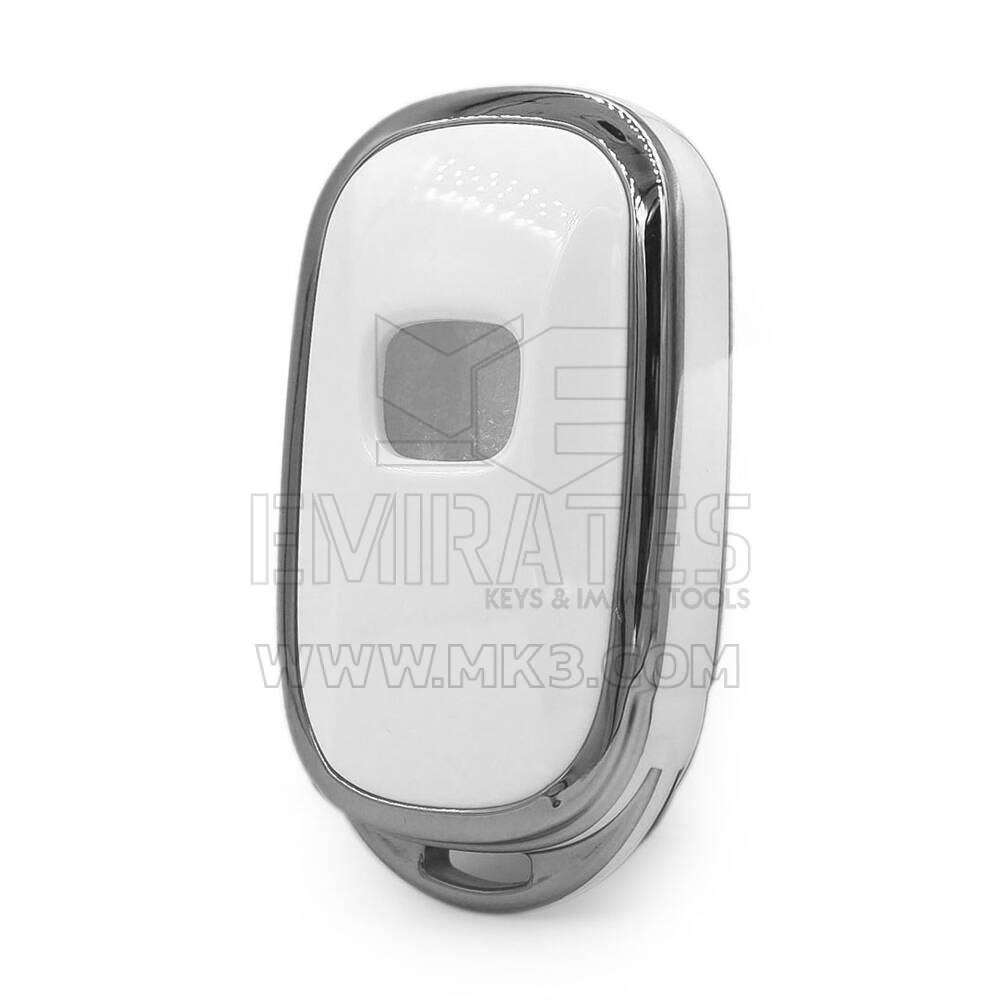 Coque Nano pour télécommande Honda 4 boutons, cadre argenté, couleur blanche, HD-G11Y4A | MK3