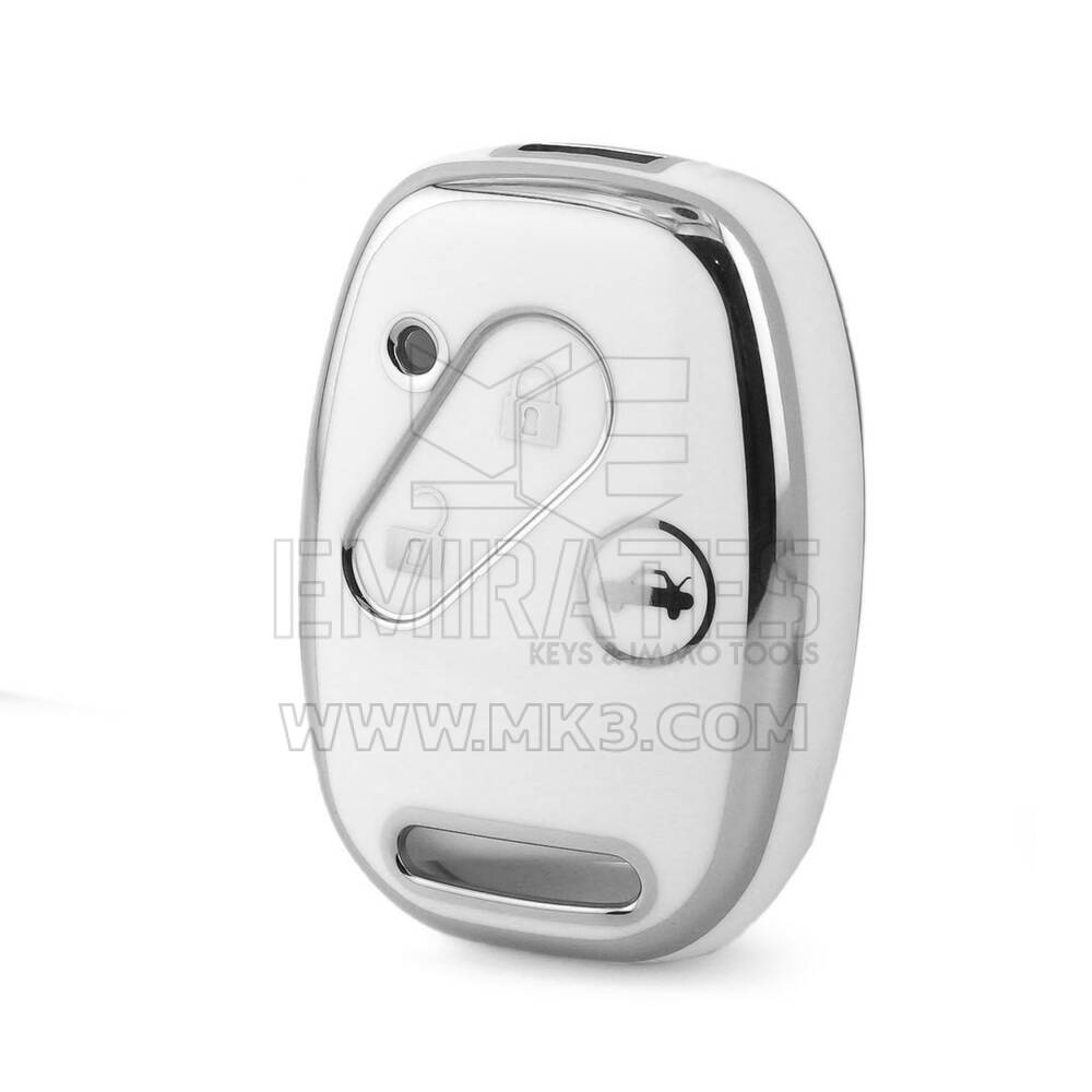 Nano High Quality Cover For Honda Remote Key 3 Button White  Color Silver Frame HD-J11Y3A