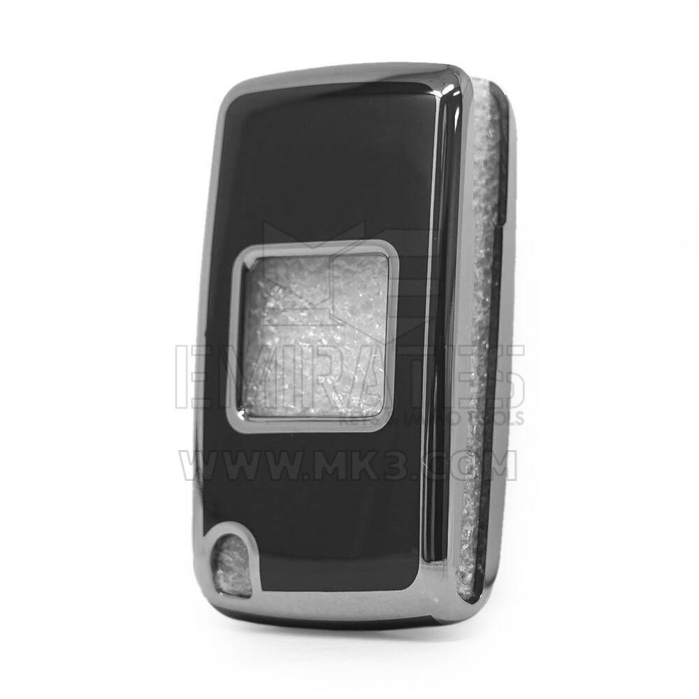 Чехол Nano для дистанционного ключа Peugeot с 3 кнопками, черный цвет, серебристая рамка PG-D11Y3 | MK3