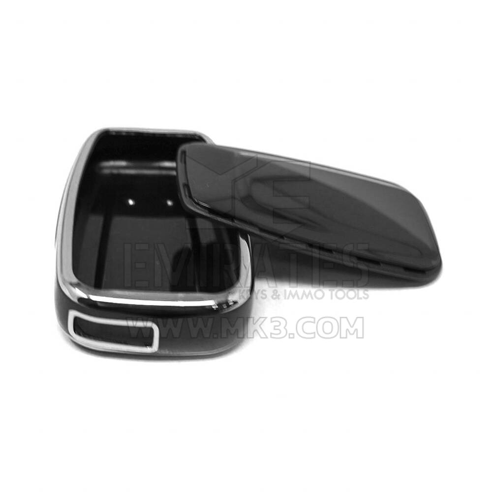 New Aftermarket Nano High Quality Cover For Toyota Remote Key 2 Button Black Color Silver Frame TYT-B11Y2 | Emirates Keys