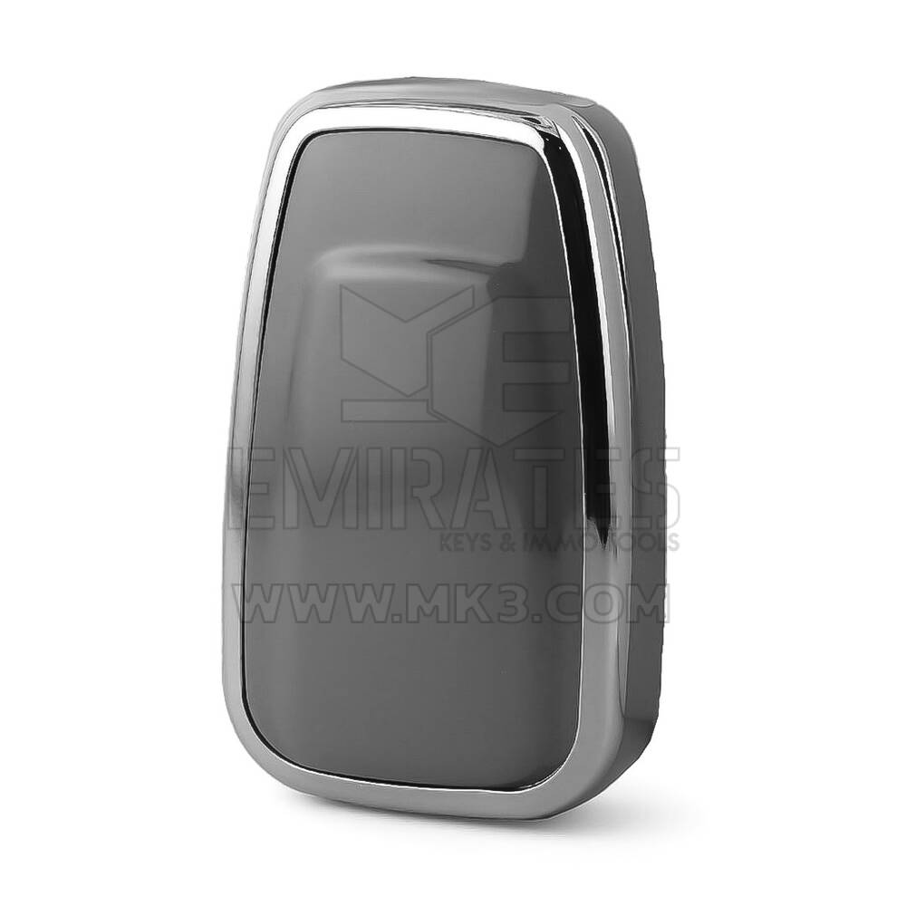 Capa Nano para Chave Remota Toyota com 2 Botões, Cinza Escuro, Moldura Prateada TYT-B11Y2 | MK3