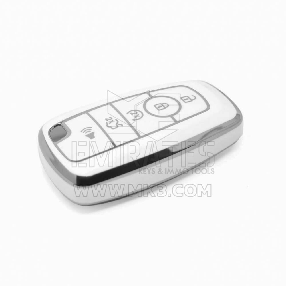 New Aftermarket Nano High Quality Cover For Ford Remote Key 5 Button White Color Silver Frame Ford-B11Y5 | Emirates Keys